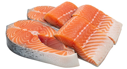Isolated Salmon Fillets