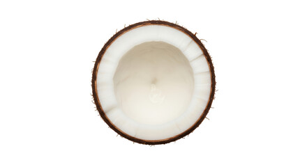 Isolated Coconut Half