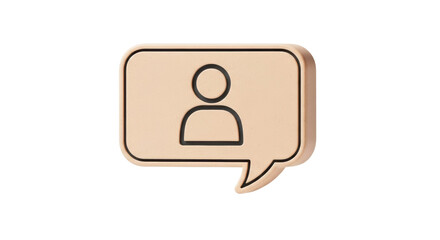 Isolated User Profile Chat Bubble Icon