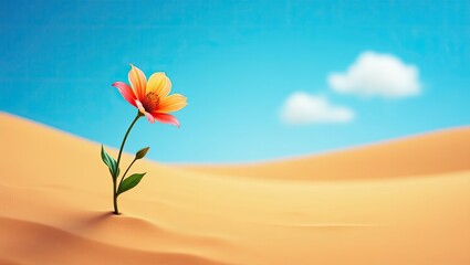 flowers on the beach