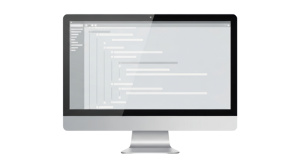 Isolated Computer Screen with Code