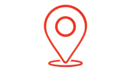 Isolated Red Location Pin
