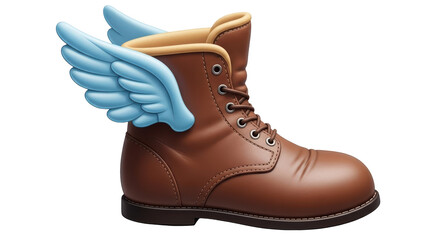 Isolated Winged Boot