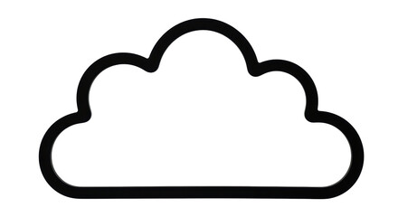 Isolated Cloud Outline
