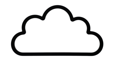 Isolated Cloud Outline