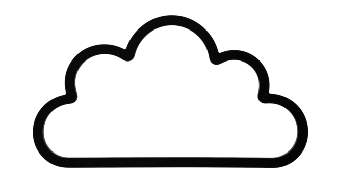 Isolated Cloud Outline
