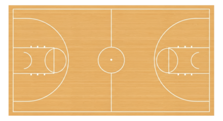 Isolated Basketball Court