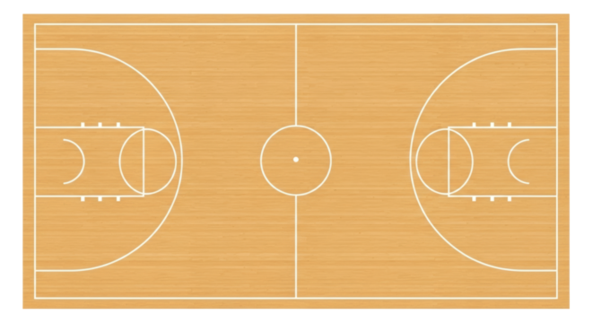 Isolated Basketball Court