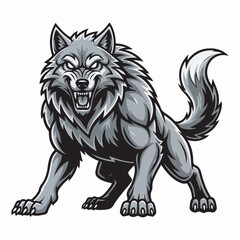 Obraz premium Wolf mascot vector illustration