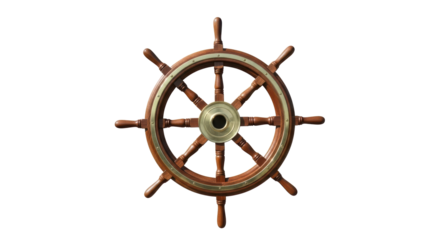 Isolated Ship Wheel