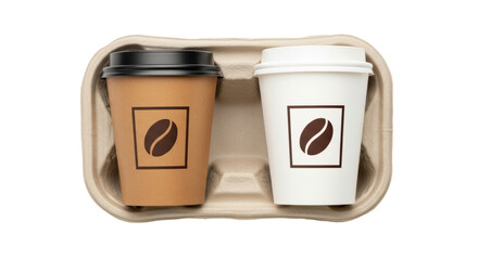 Isolated Coffee Cups Carrier
