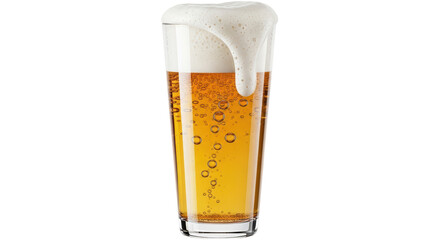 Isolated Beer Glass with Foam
