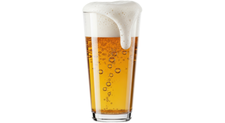 Isolated Beer Glass with Foam