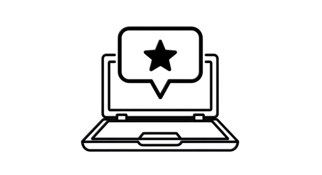 Isolated Laptop Star Rating