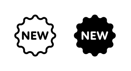 New Badge icon.  New Label sign for Marketing and Sales