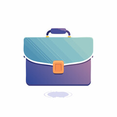 A vibrant and modern illustration of a business briefcase isolated on white background