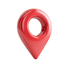Red glossy map marker icon