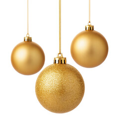 Illustration golden christmas balls hanging on li png christmas png balls png golden png hanging png line png baubles png illustration png transparent background