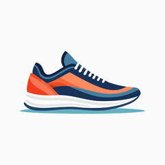 A vibrant, modern illustration of a stylish athletic running shoe for fitness and active lifestyle