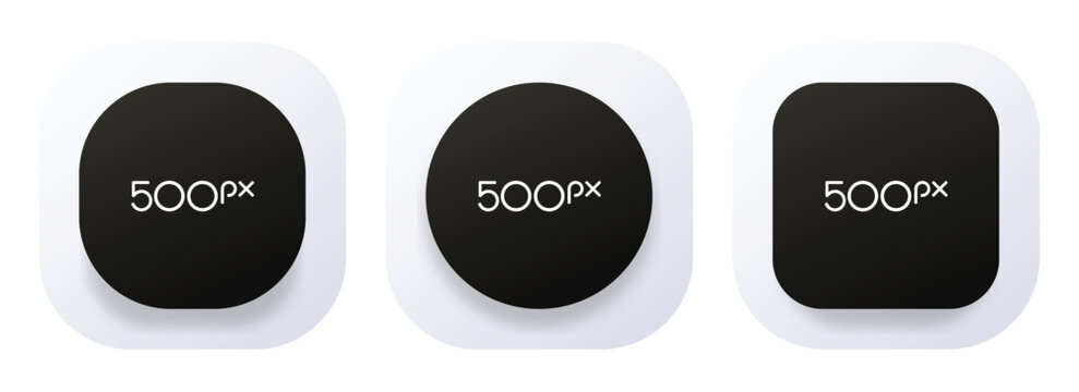 Set of Vector App Icon Templates for 500px Logos