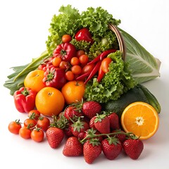 Cornucopia Harvest Display with Fresh Fruits, Vegetables, and Autumn Abundance
