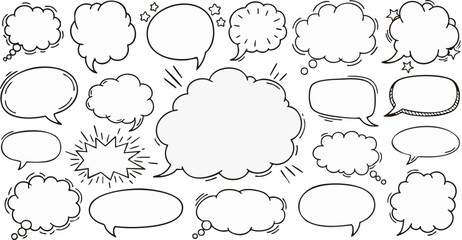 Fototapeta premium A collection of speech bubbles in various shapes and sizes, perfect for communication design.