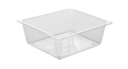 White Plastic Storage Bin Perfect for Organization and Home Storage Solutions on transparent background