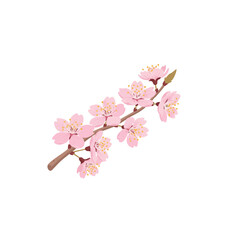 Fototapeta premium Pink Blossoms A Delicate Branch of Floral Beauty