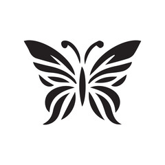 2d butterfly logo with white background