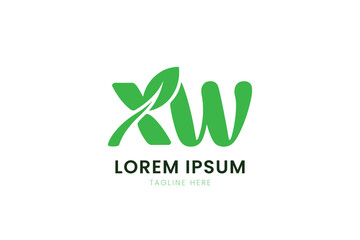 Modern minimalist green logo design with organic leaf element for business identity
