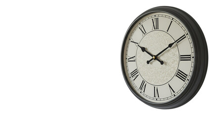 Elegant Antique Wall Clock Vintage Timepiece Design for Home Decor on transparent background