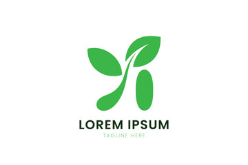Minimalist green leaf logo design for brands emphasizing growth and nature