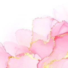 Delicate pink and gold abstract design