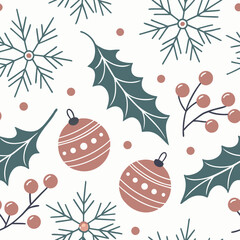 Christmas vector seamless pattern