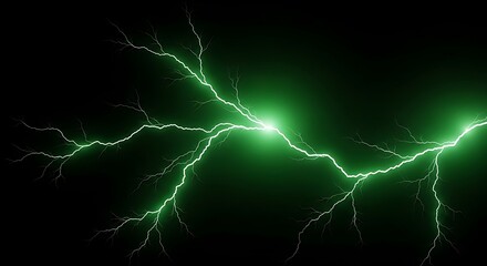 Green Lightning Energy Discharge.