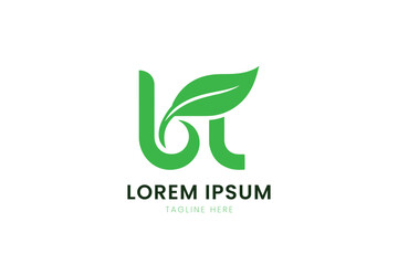 Modern green leaf logo design with lorem ipsum text for eco-friendly brands