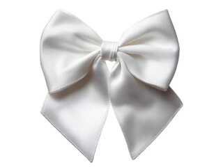Elegant white satin bow isolated on black background perfect for gift wrapping or decoration, Isolated On White Background, Png Transparent