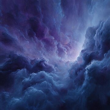 Dramatic purple and blue cloudscape