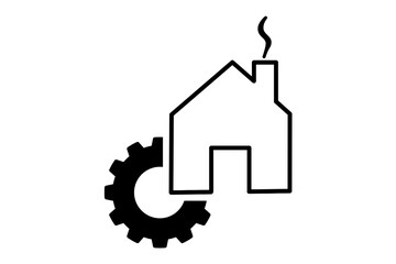 gear working industry concept on isolate