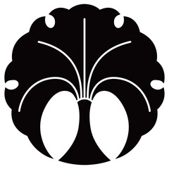 家紋です。立ち銀杏の丸といいます。