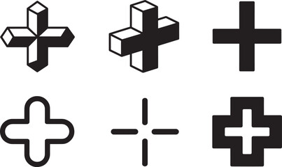 Plus Sign Addition Symbol Illustration for Mathematical Operations and Positive Concepts