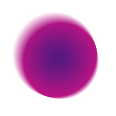 Abstract Purple Gradient Circle on Transparent Background