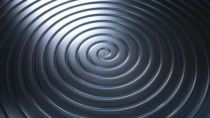 Obraz premium Abstract metallic spiral design with depth and motion