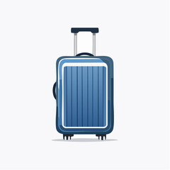 Illustrative depiction of a blue travel suitcase, suitable for vacations and business trips