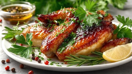 Juicy Roasted Wings Cutout PNG for Restaurant Branding Online Promo Menu