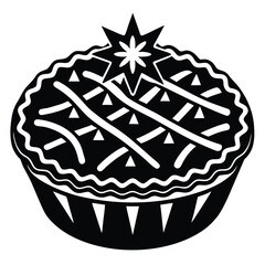 christmas pie vector icon