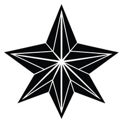 christmas star vector icon