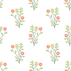 Flower vector seamless pattern illustration floral background