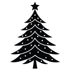 christmas tree vector icon