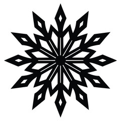 frozen snowflake vector icon